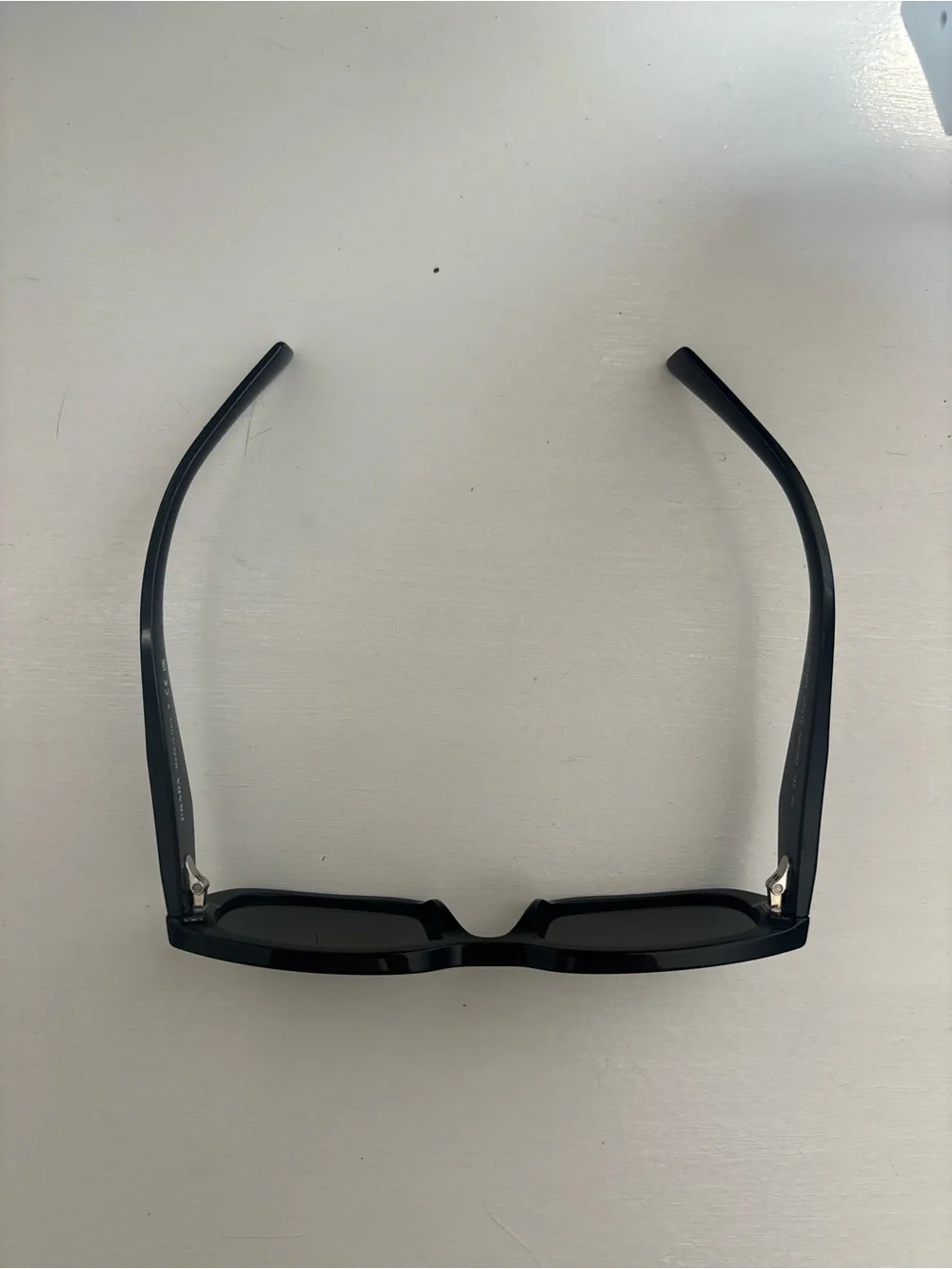 Prada Black Gloss Logo Sunglasses Temple Arm